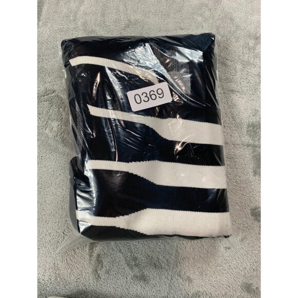 Calvin Klein Dress Womens Medium Black White Striped Bodycon Sleeveless Stretch - Picture 10 of 10